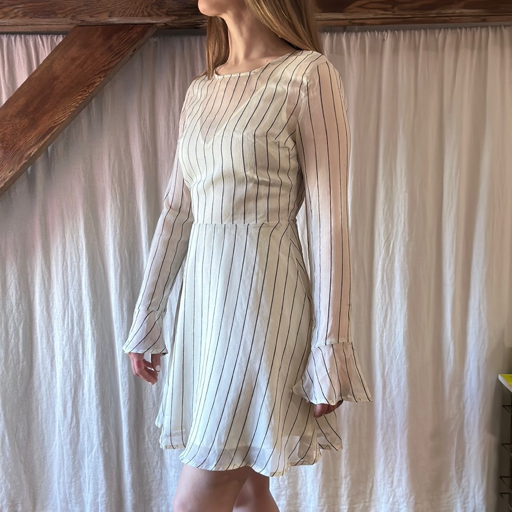 Line + Dot Pinstripe Dress - Small